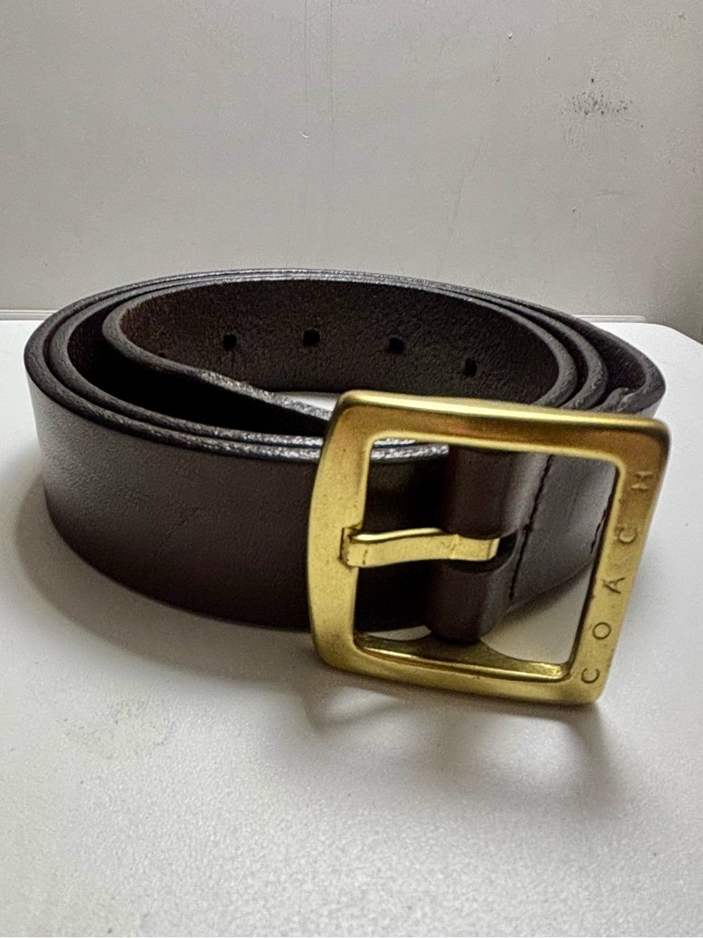 COACH VINTAGE BELT BROWN.